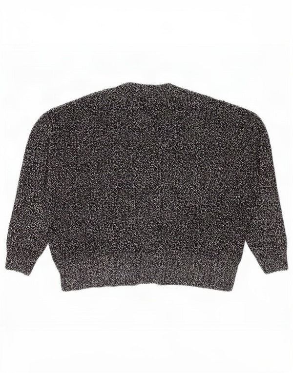 Zara Cardigan surdimensionné pour femme UK 10 Petit gris moucheté