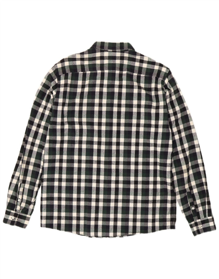 Cos Chemise Flanelle Homme Vert Moyen Carreaux Coton