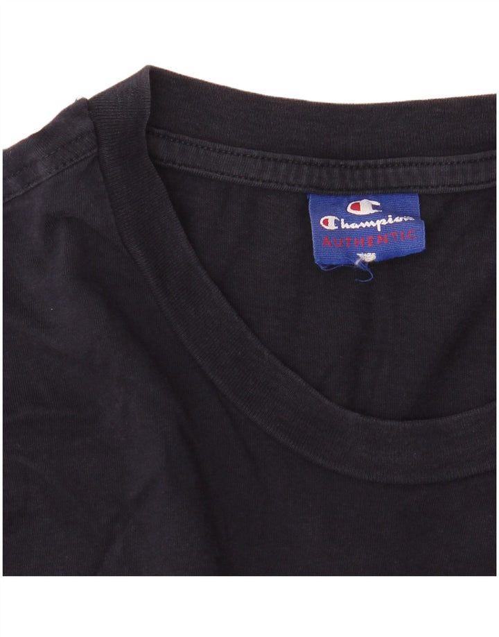 Champion T-shirt graphique pour femme UK 14 Bleu marine moyen
