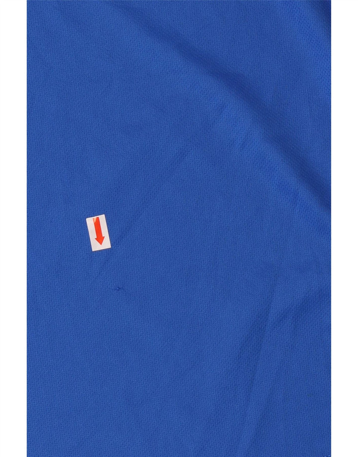 Adidas Femmes Climalite T-Shirt Top UK 12/14 Bleu Moyen Polyester