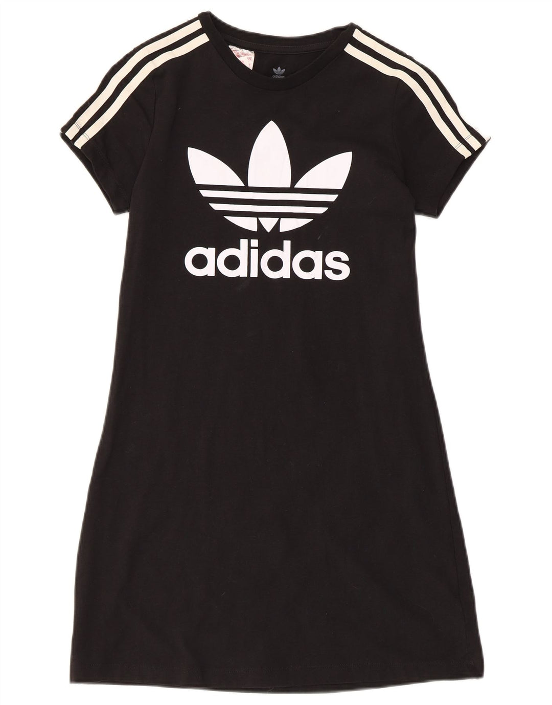 ADIDAS Robe T-Shirt Graphique Fille 11-12 ans Noir Coton