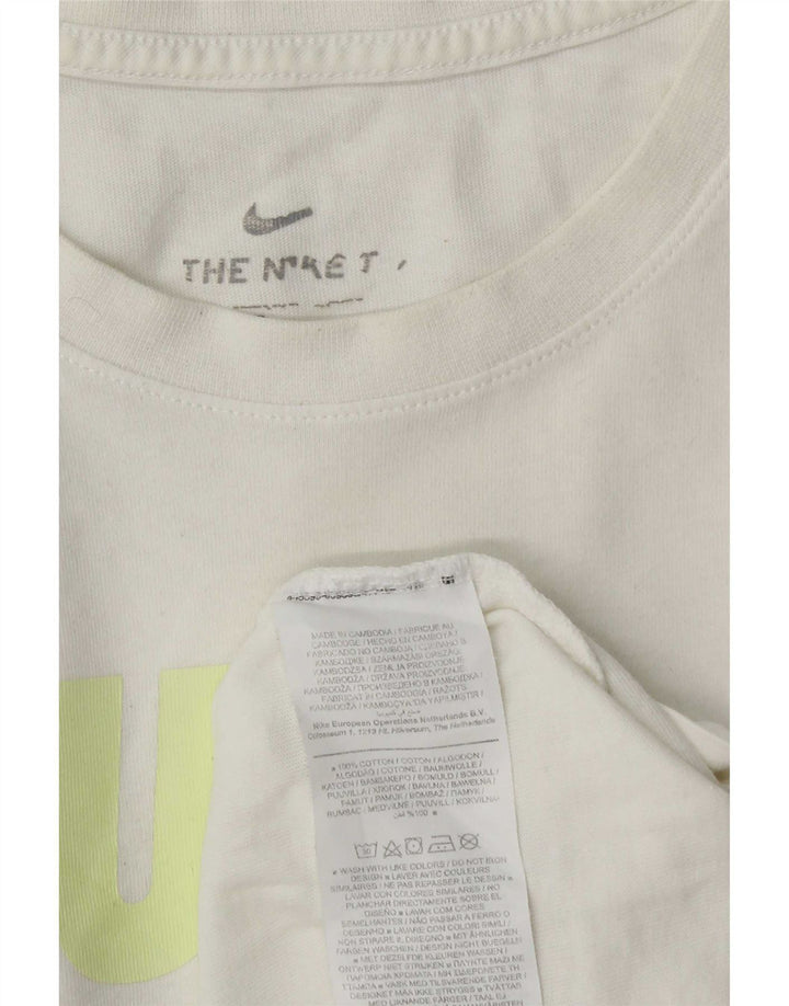 Nike T-shirt graphique pour homme en coton blanc Taille L