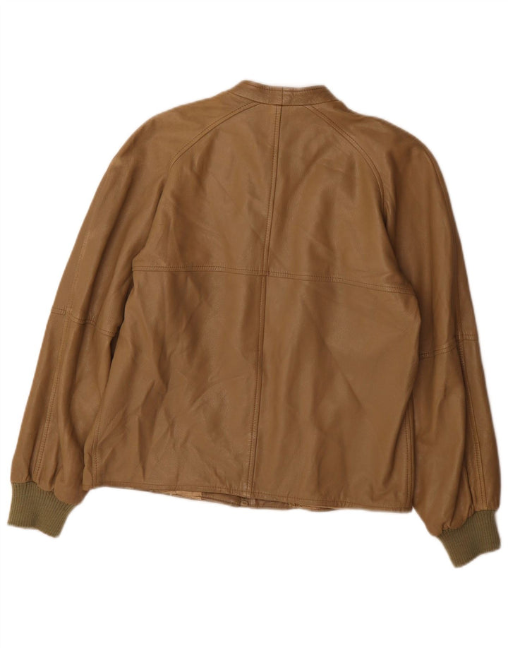 Marpel Veste en Cuir Femme IT 44 Marron Moyen