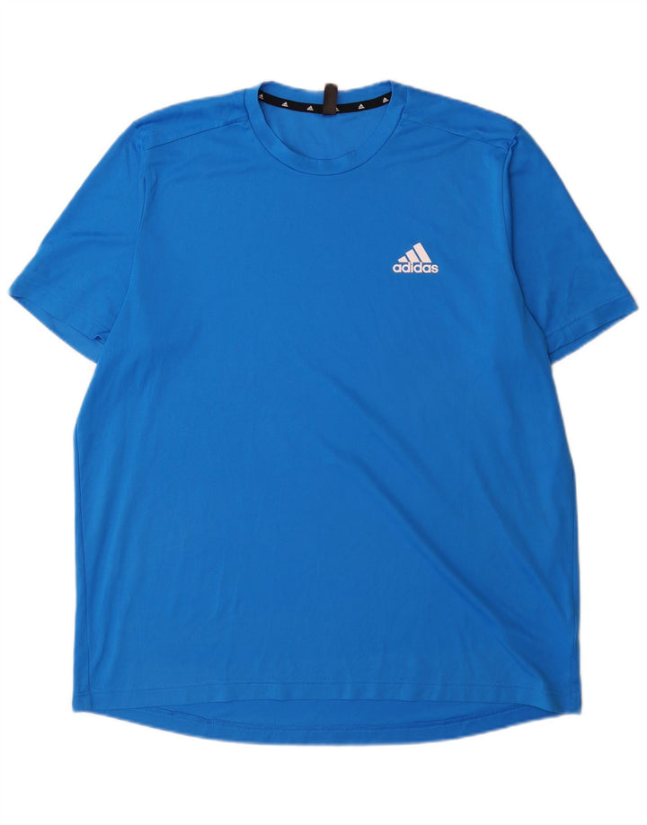 Adidas Hommes Aeroready T-Shirt Top XL Bleu Polyester