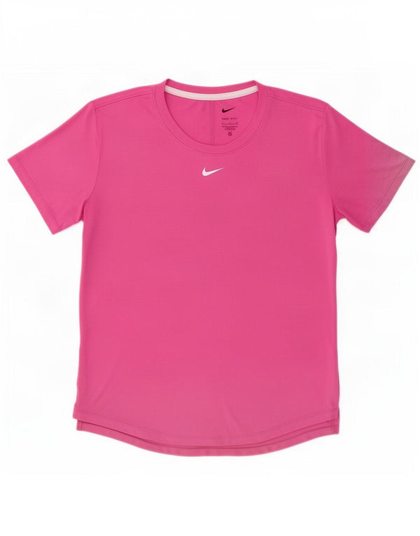 T-shirt Nike Dri Fit pour femme UK 10 Small Rose Polyester