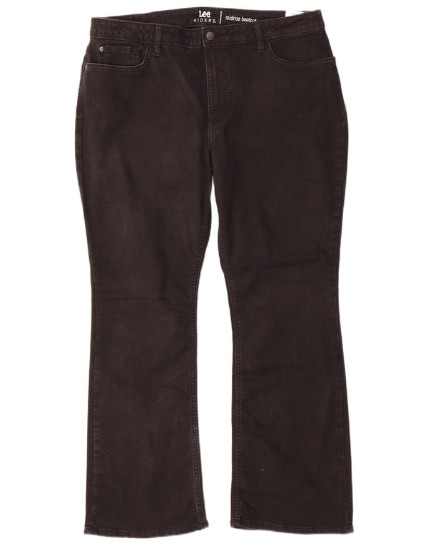 Lee Riders Jean bootcut taille moyenne pour femme US 18 2XL W36 L28 Coton noir