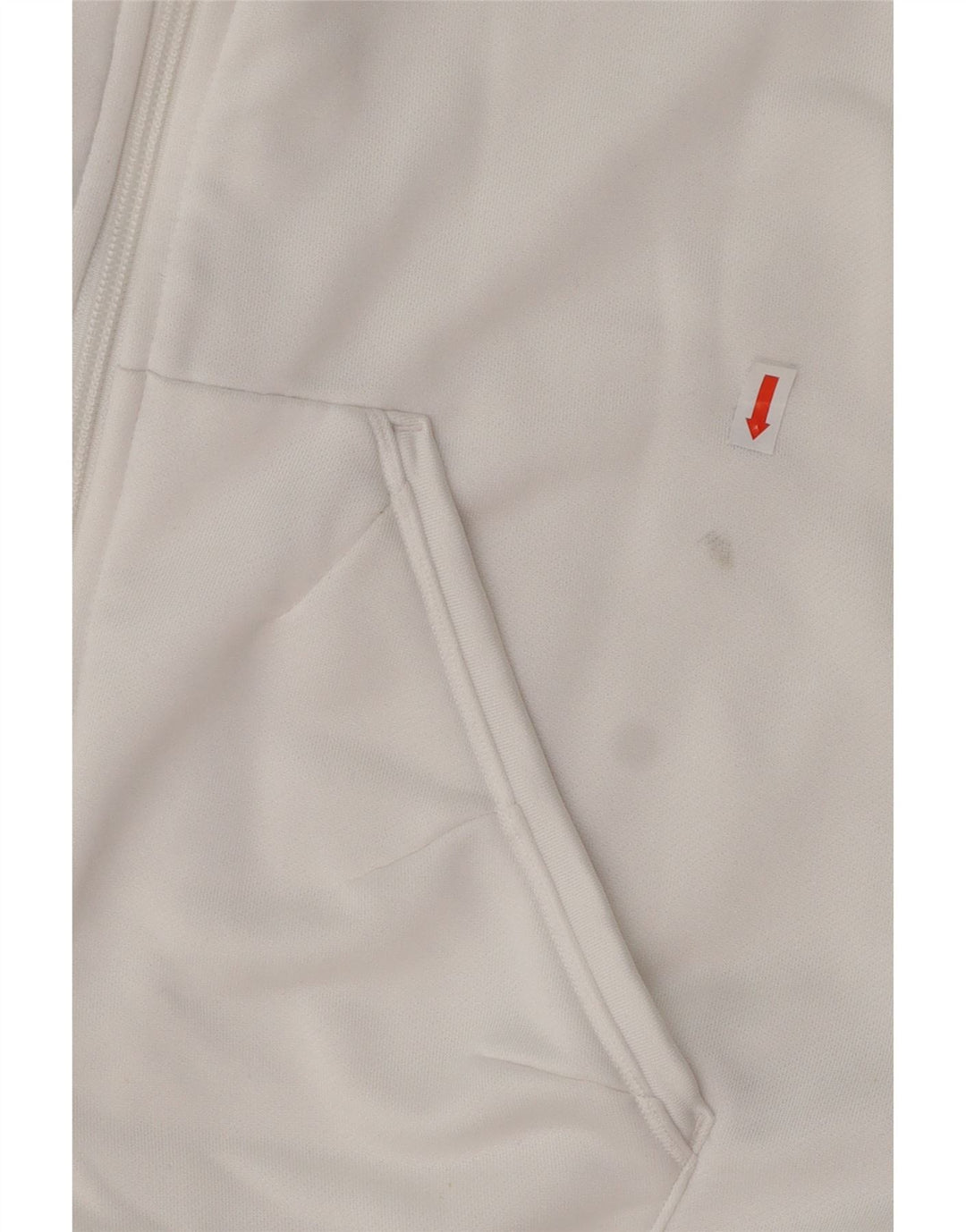 ADIDAS Pull à capuche zippé pour femme UK 16 Grand Blanc Colorblock Polyester