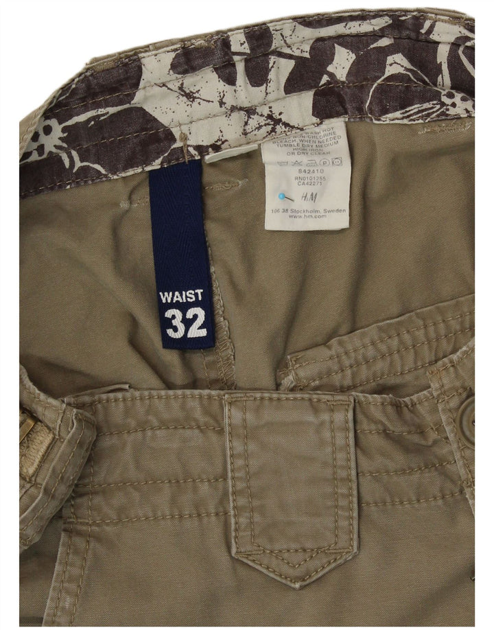 H&M Short Cargo W32 Kaki Moyen Homme