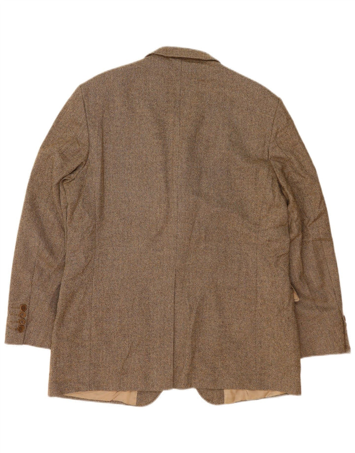 Marks & Spencer Veste blazer à 3 boutons pour homme UK 42 Grand chevrons marron