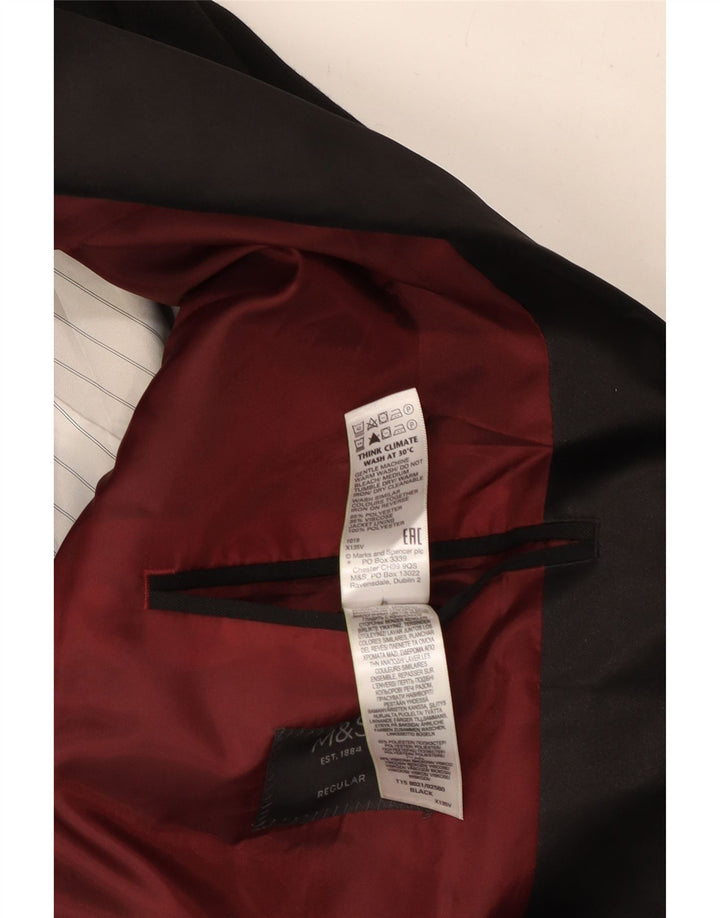 Marks & Spencer Veste blazer coupe classique à 2 boutons pour homme UK 48 2XL Noir