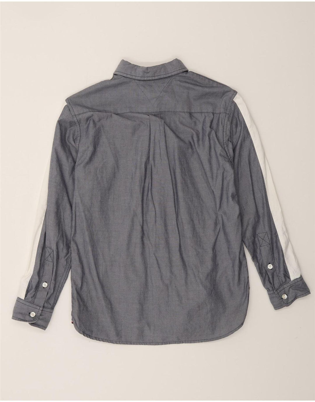 TOMMY HILFIGER Chemise Graphique Garçon 12-13 Ans Large Gris Colorblock