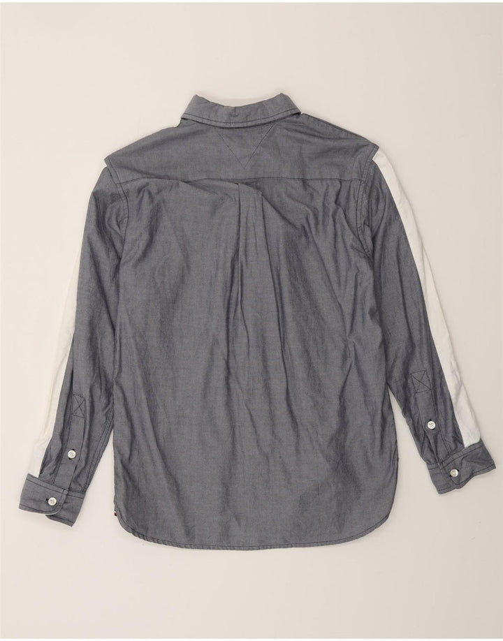 TOMMY HILFIGER Chemise Graphique Garçon 12-13 Ans Large Gris Colorblock