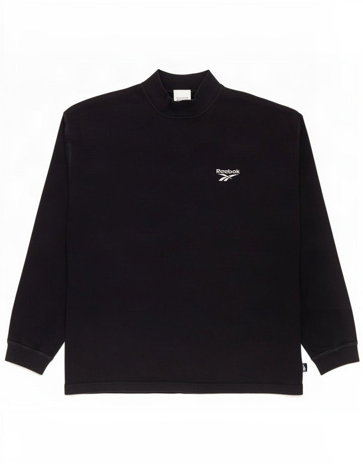 Reebok Haut à manches longues pour homme en coton noir Small