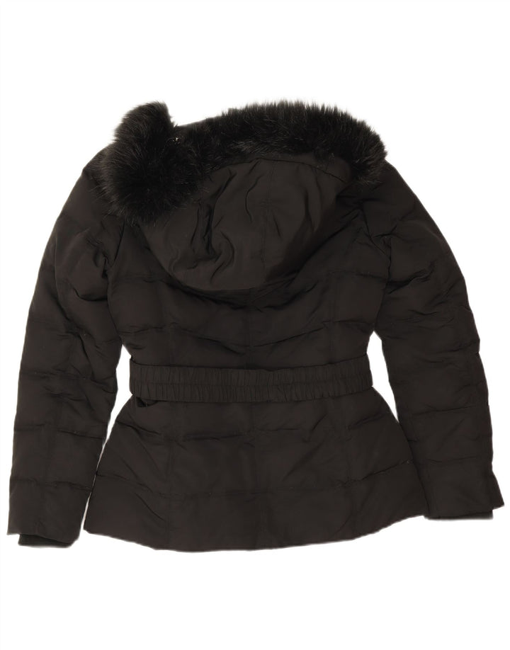Esprit Veste matelassée surdimensionnée à capuche pour femme UK 10 Small Noir Polyester