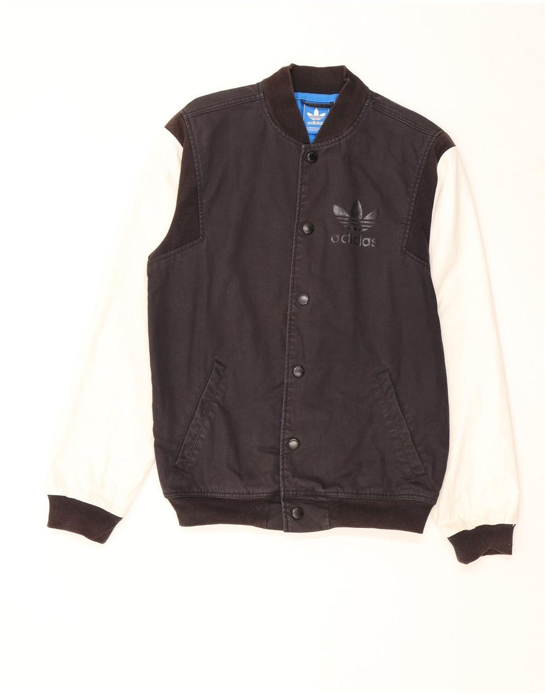 Adidas Veste Varsity Graphique pour Homme UK 38 Coton Colorblock Noir Moyen
