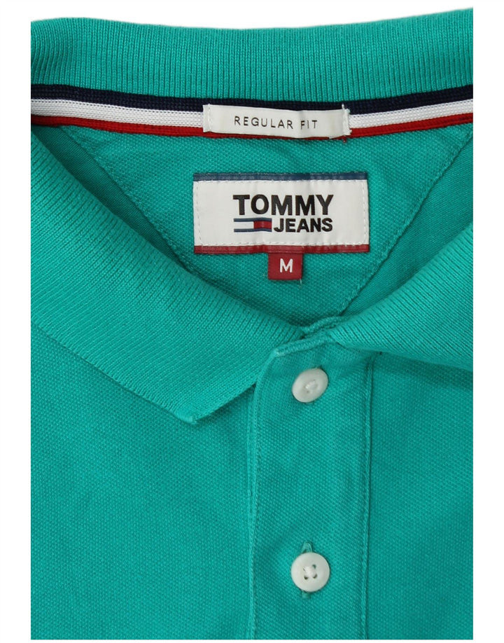 TOMMY HILFIGER Polo Regular Fit Homme Coton Turquoise Moyen