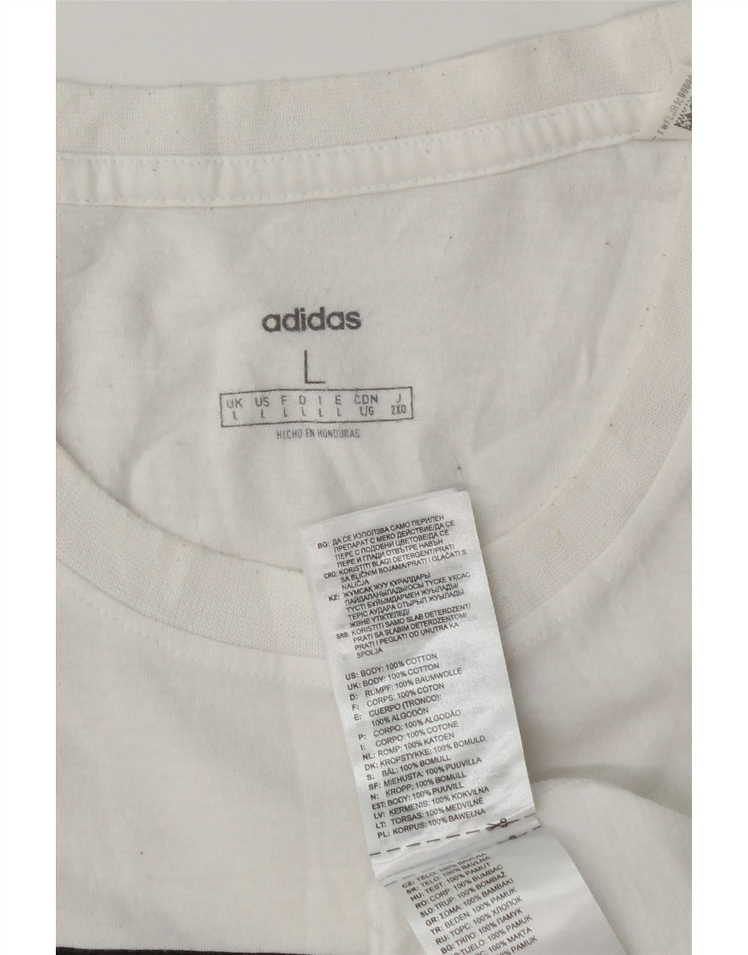 Adidas T-shirt graphique pour hommes, grand, en coton blanc