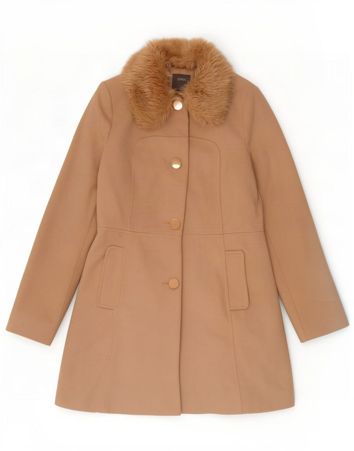 Oasis Manteau Femme UK 10 Petit Beige Polyester