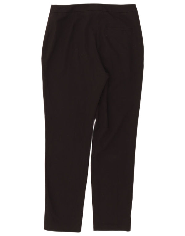 Topshop Pantalon décontracté droit pour femme UK 10 Small W29 L27 Noir Polyester