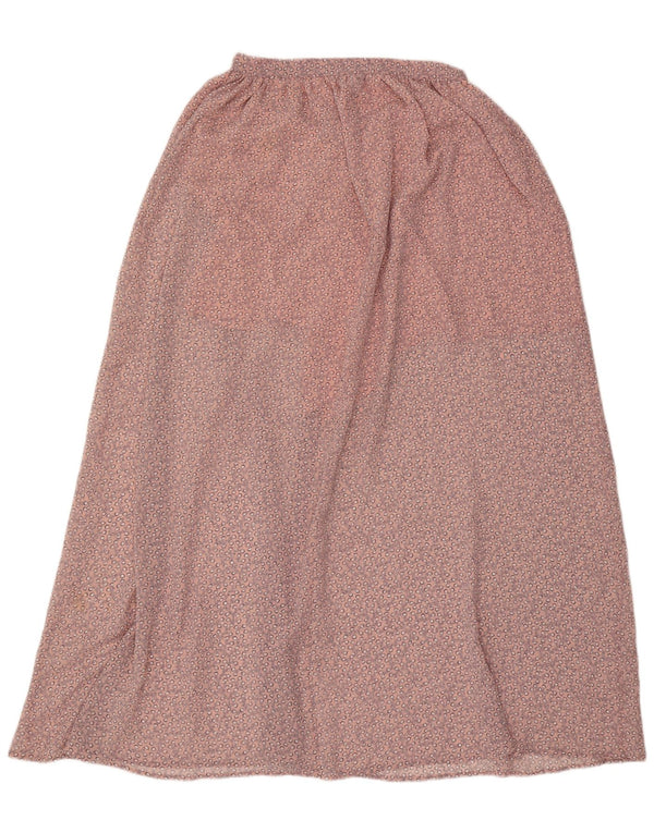 French Connection Jupe longue pour femme UK 12 Medium W30 Rose Floral Polyester