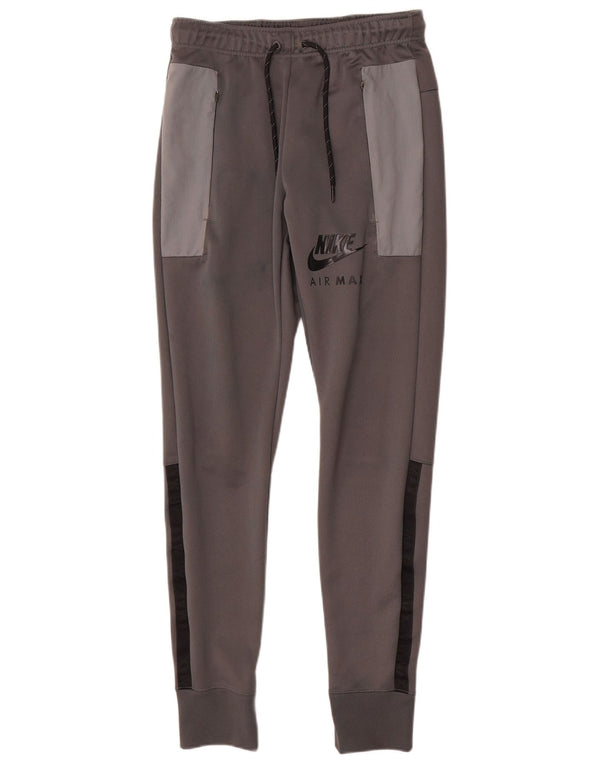 Nike Pantalon de survêtement graphique pour homme XS Gris Colorblock Polyester
