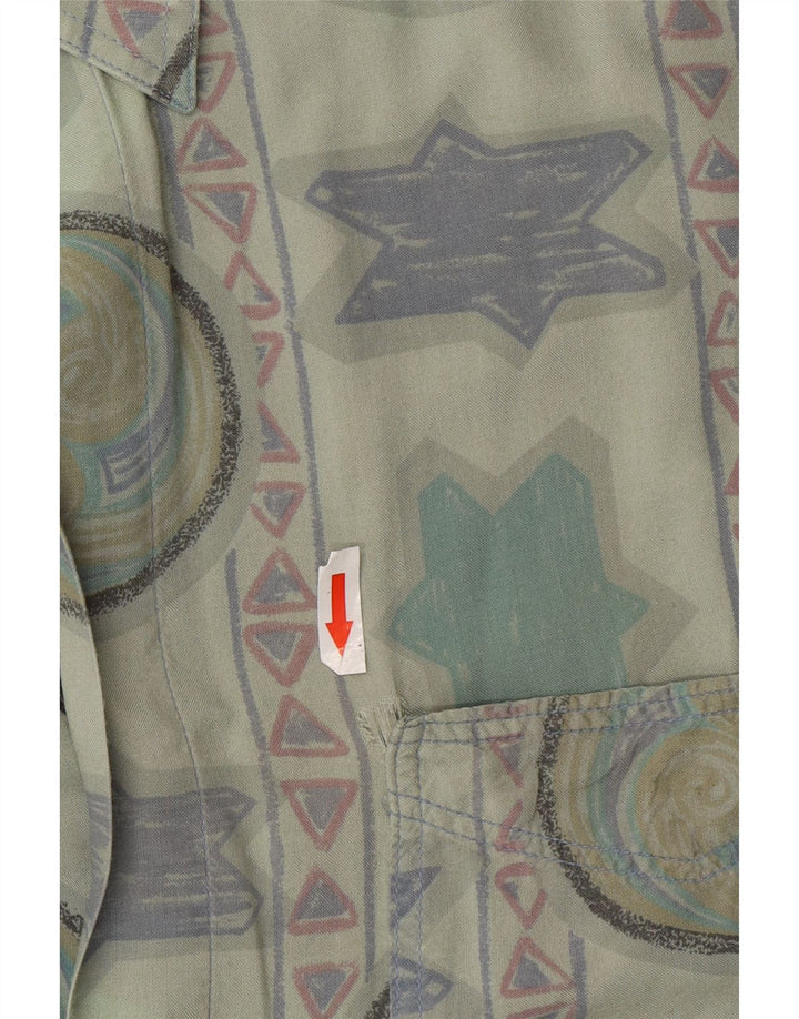 Azzurra Chemise Homme Large Vert Géométrique