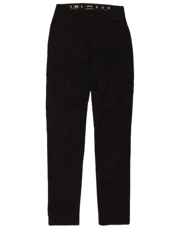G-Star Pantalon Cargo Droit Femme W24 L32 Coton Noir