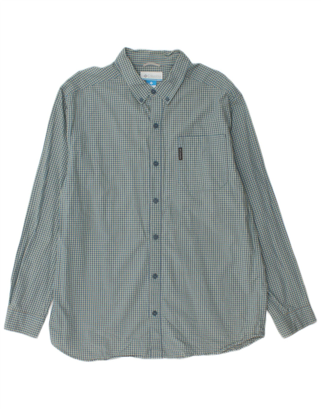 Columbia Chemise Homme XL Vert Carreaux Coton