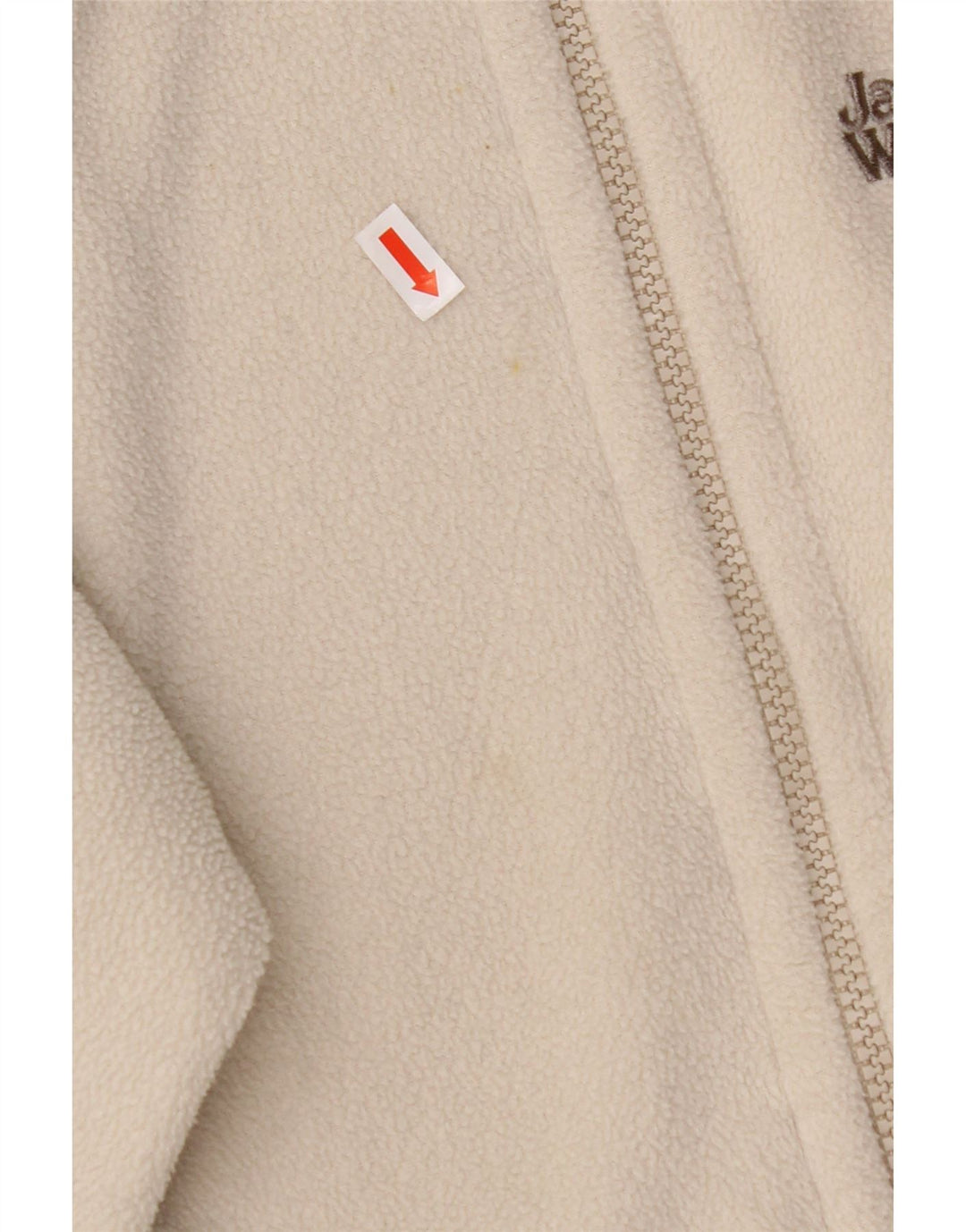 JACK WOLFSKIN Veste Polaire Femme UK 12/14 Moyen Blanc Cassé Polyester