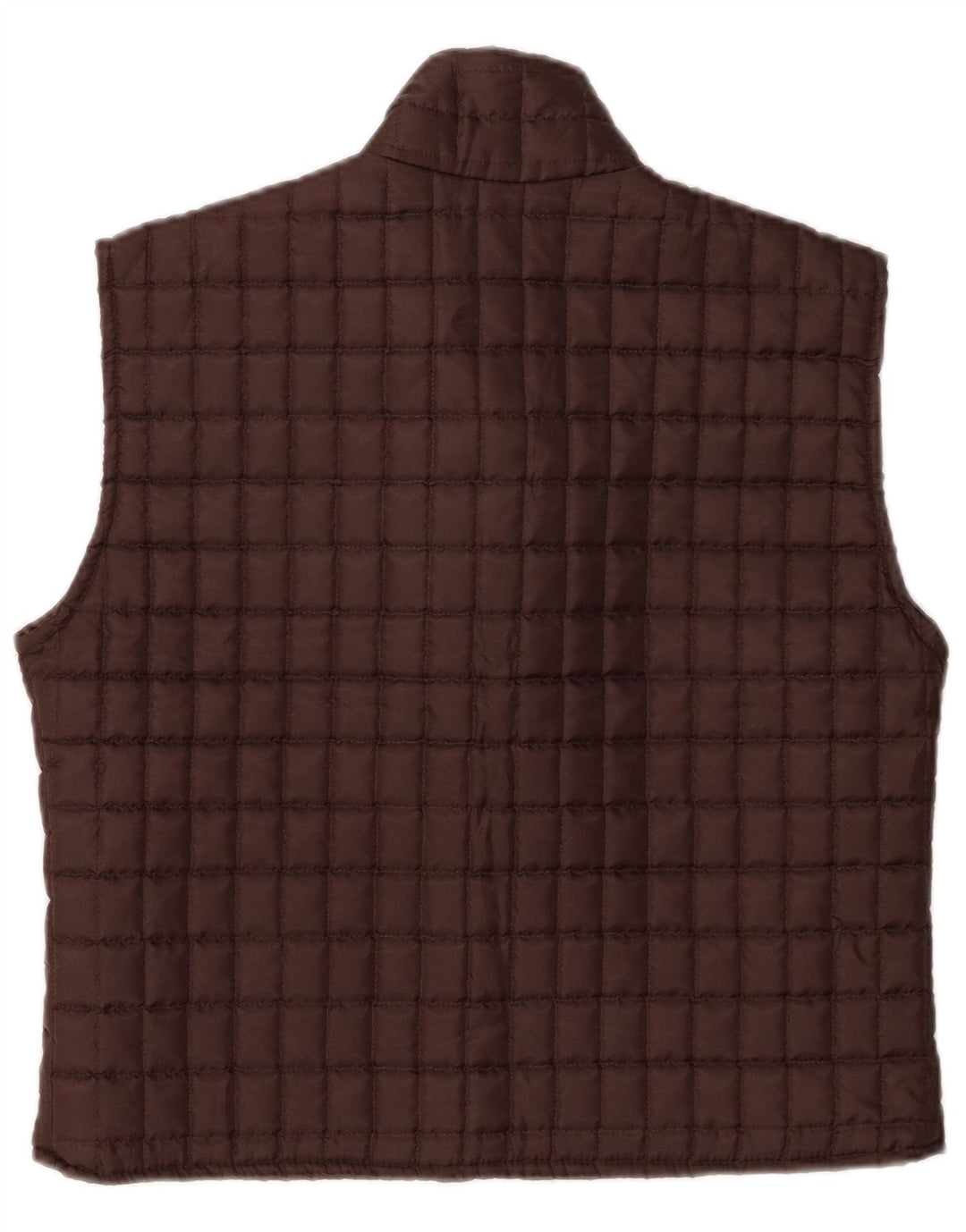 Gilet matelassé femme vintage UK 14 Polyester marron moyen