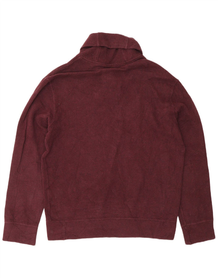 POLO RALPH LAUREN Pull à col châle pour homme en coton bordeaux moyen