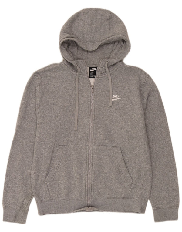 Nike Pull à capuche zippé pour homme Petit coton gris
