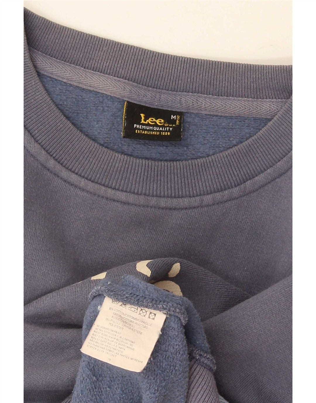 Lee Sweat-shirt graphique pour femme UK 44 Bleu marine moyen Colourblock