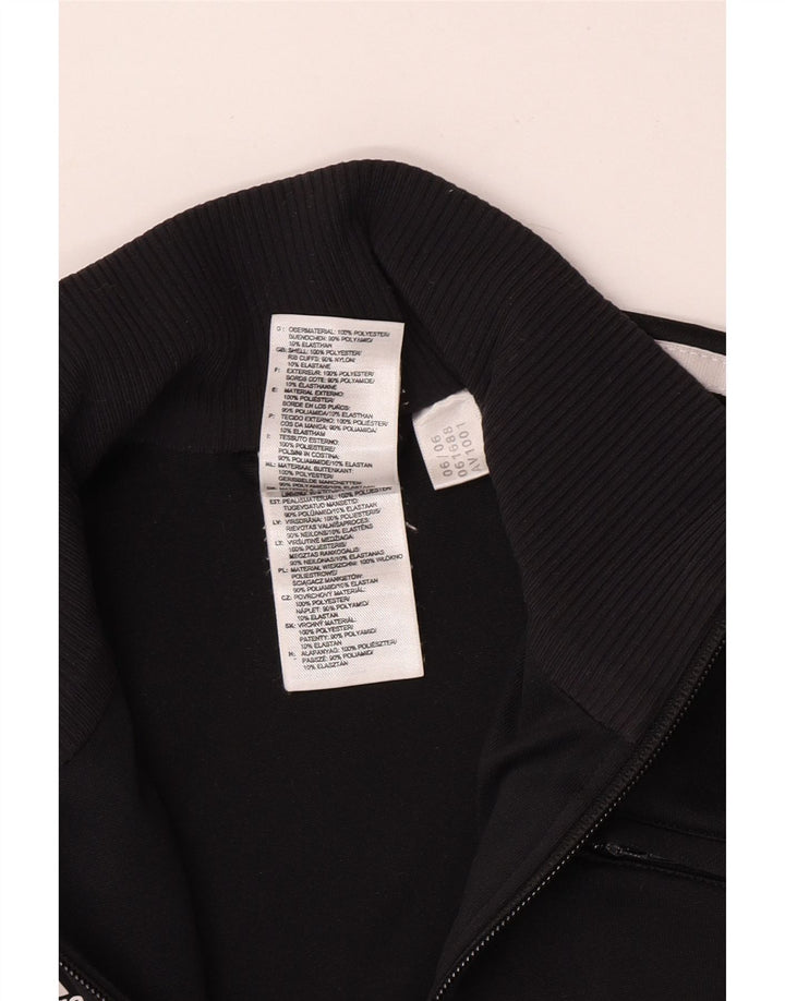 Adidas Veste de survêtement courte pour femme UK 14 Noir moyen Colourblock