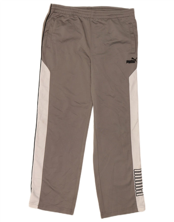 Puma Pantalon de survêtement graphique garçon 9-10 ans Gris moyen colour block