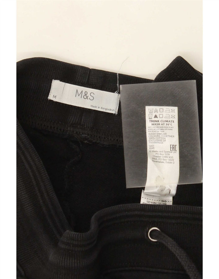 Marks & Spencer Pantalon de Survêtement Homme Noir Moyen Coton