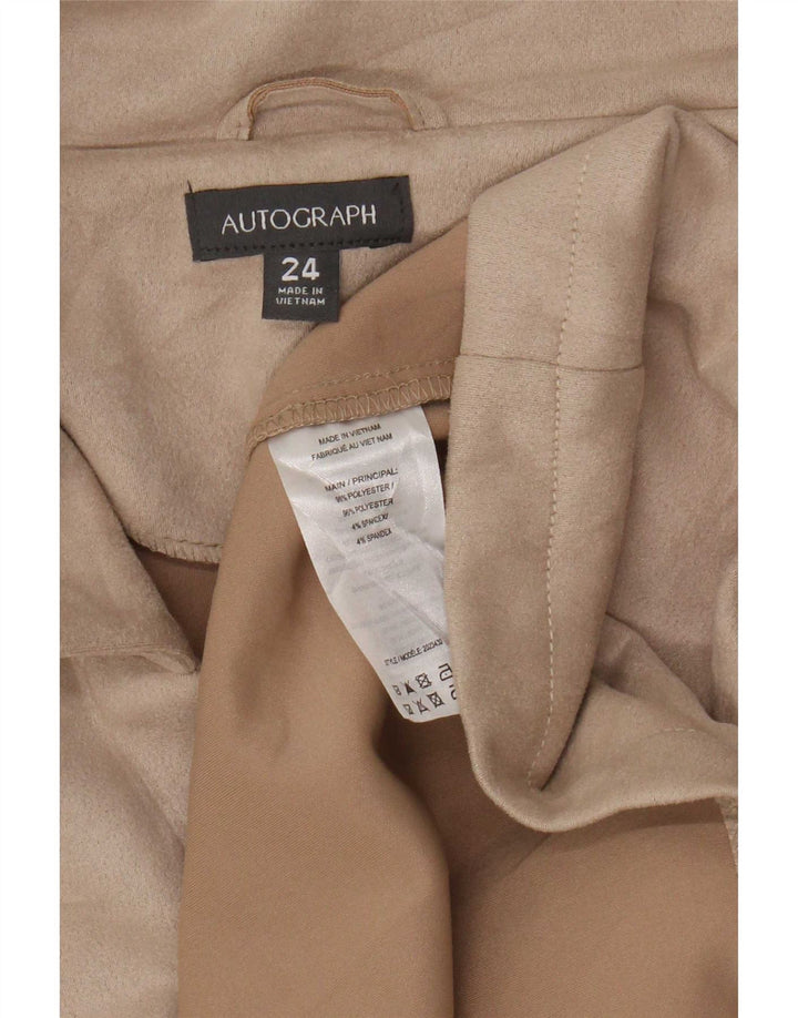 Marks & Spencer Manteau croisé pour femme UK 24 4XL Beige Polyester