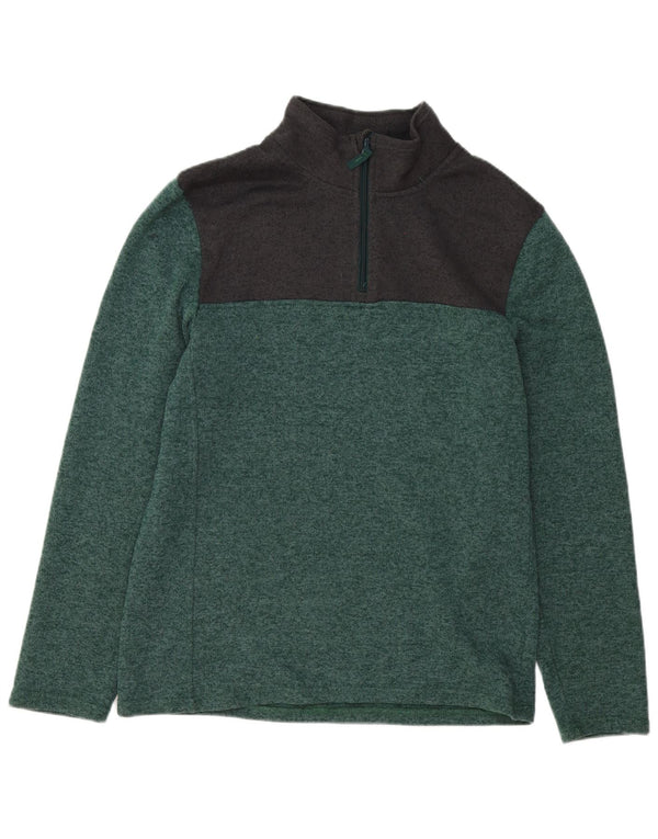 Mountain Warehouse Sweat-shirt à col zippé pour homme XL Vert Colourblock