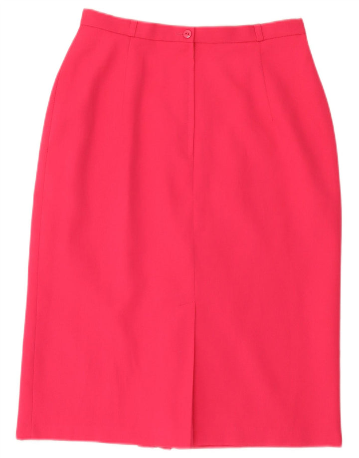 jupe crayon femme vintage UK 14 Moyen W28 Polyester Rose