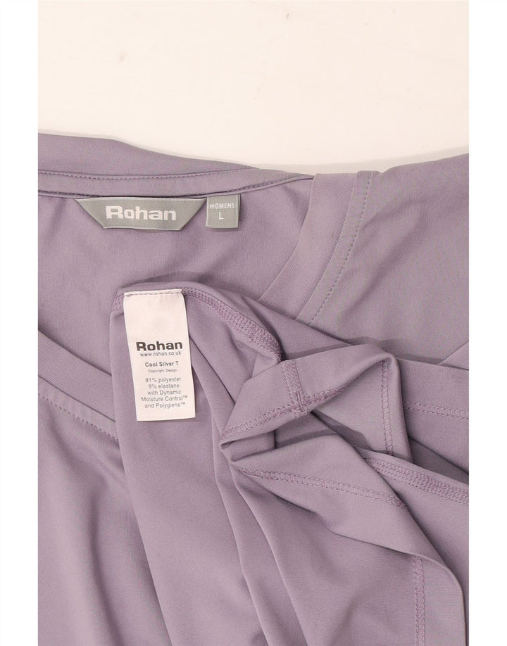 Rohan T-Shirt Femme Top UK 16 Large Violet Polyester