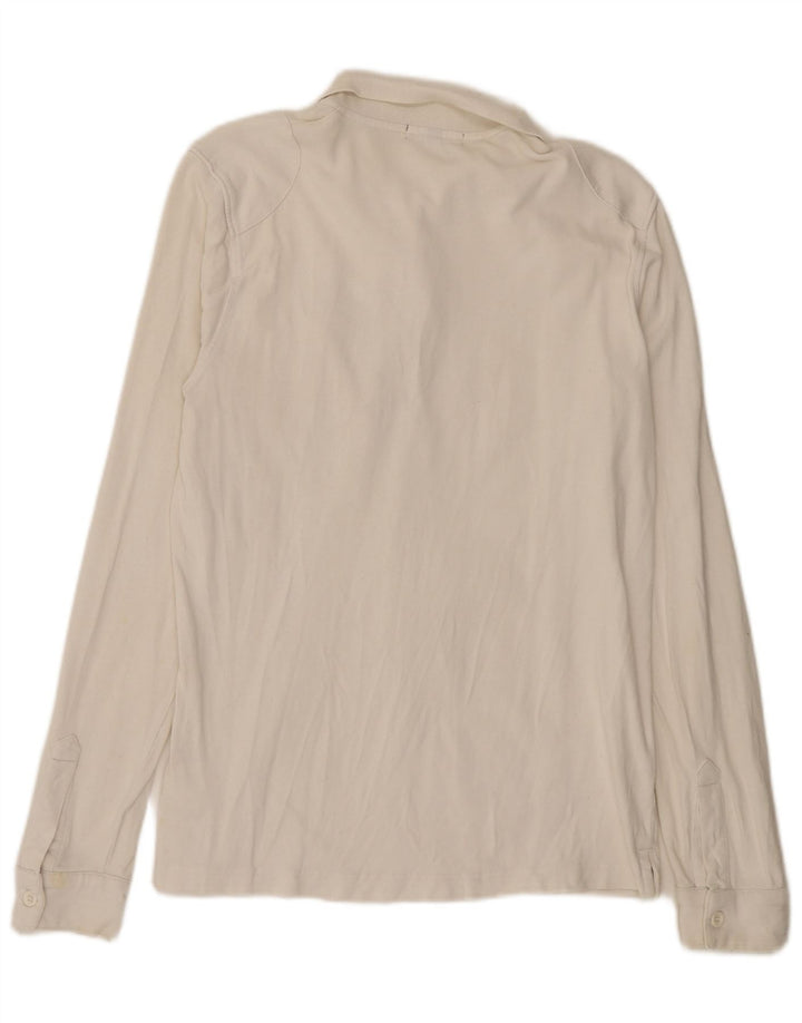 Lyle & Scott Polo régulier à manches longues pour homme en coton blanc cassé moyen