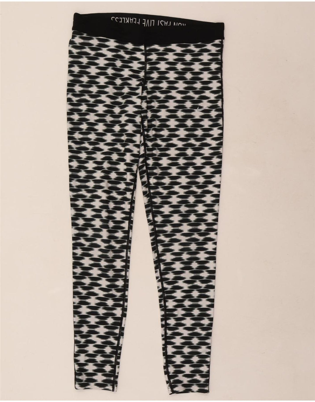 Nike Legging Dri Fit pour femme en polyester géométrique noir Taille L