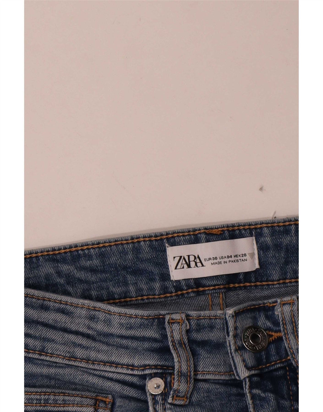 Zara Jean Bootcut Femme EU 36 XS W26 L26 Bleu