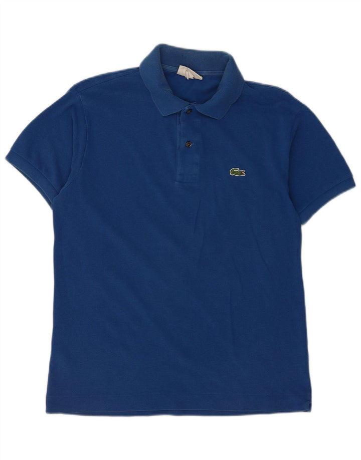 Lacoste Polo coupe classique pour homme taille 4 bleu moyen en coton