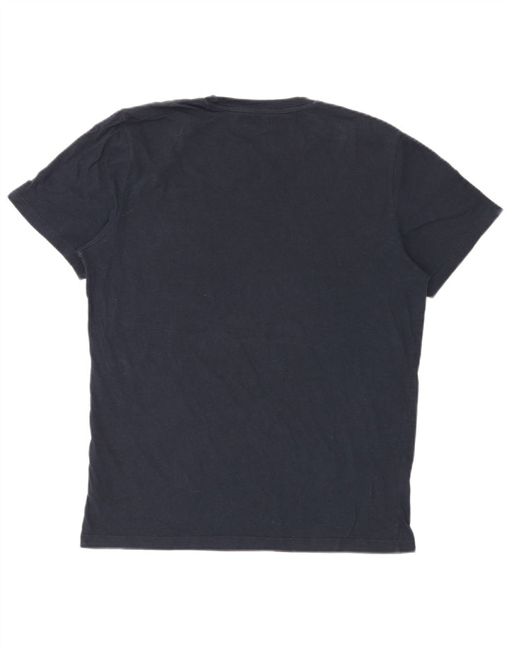 Jack & Jones T-Shirt Graphique Homme Bleu Marine Moyen Coton