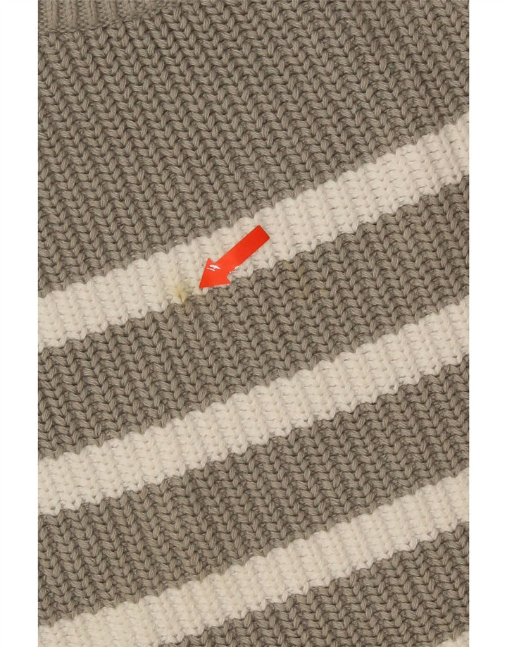 Marks & Spencer Pull ras du cou pour femme UK 10 Petit gris rayé