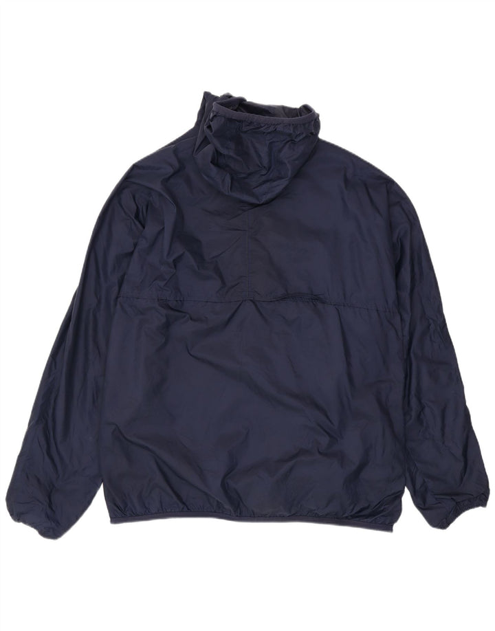 K-Way Veste de pluie à capuche pour homme UK 42 XL Bleu marine Polyamide