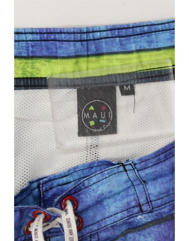 MAUI AND SONS Short de Bain Homme Rayé Multicolore Moyen