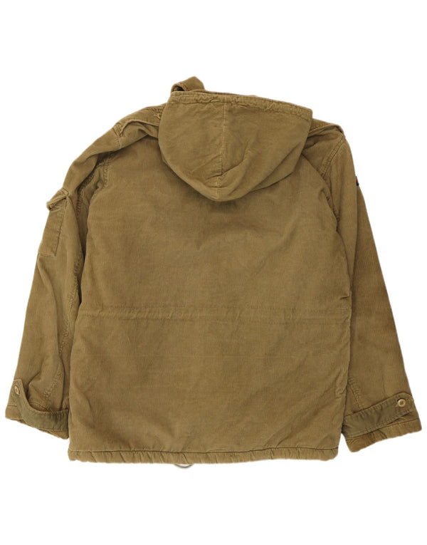 Rifle Veste militaire à capuche en velours côtelé pour homme UK 38 Coton kaki moyen