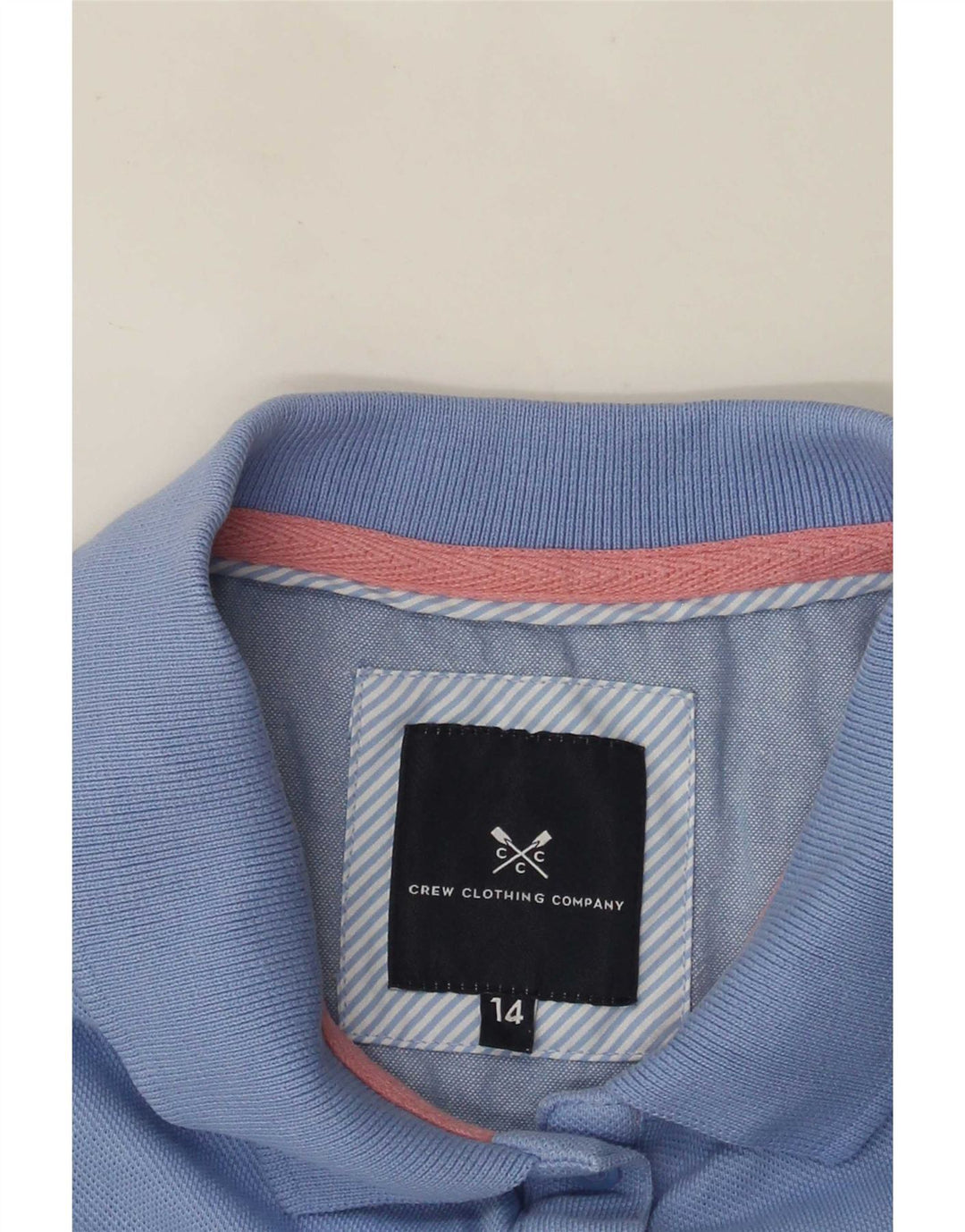 Crew Clothing Polo Femme UK 14 Bleu Moyen
